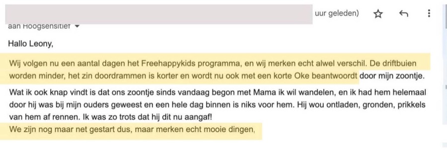 Mailtje van een ouder: de driftbuien worden minder, we merken echt mooie dingen