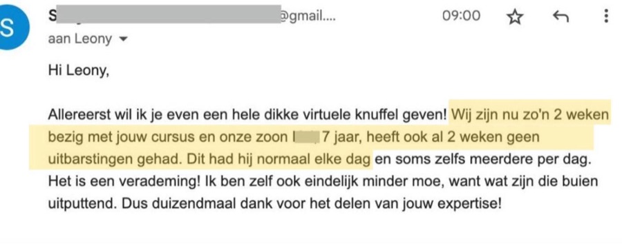 Bericht van een ouder: al snel verschil, minder driftbuien en makkelijker meewerken