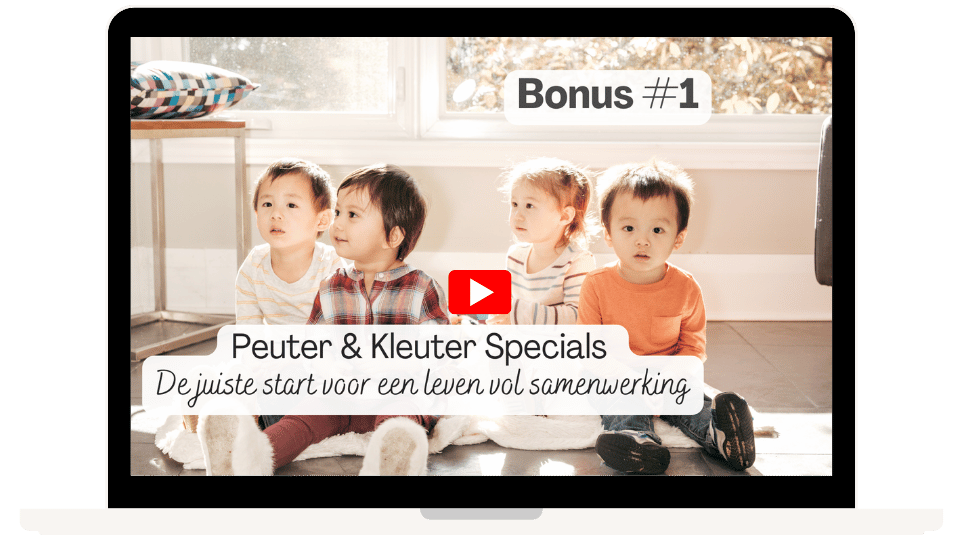 Bonus 1 op een laptop: Peuter en Kleuter Specials, de juiste start voor een leven vol samenwerking