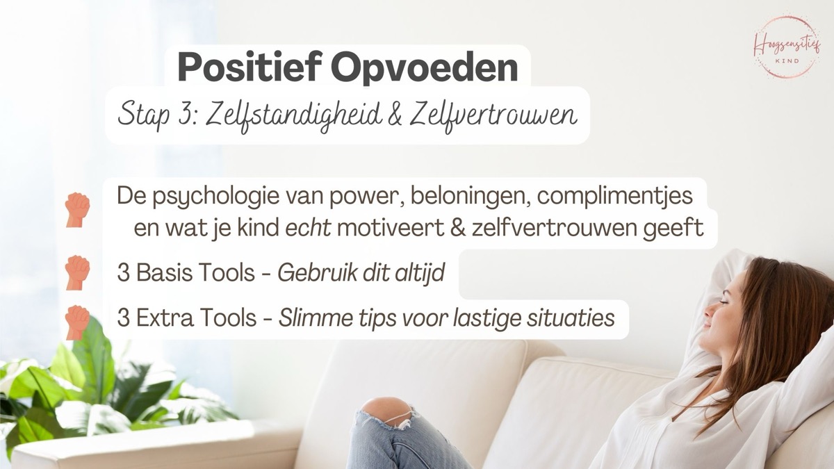 Stap 3 inhoud: de psychologie van power, beloningen en complimentjes, 3 basis tools en 3 extra tools